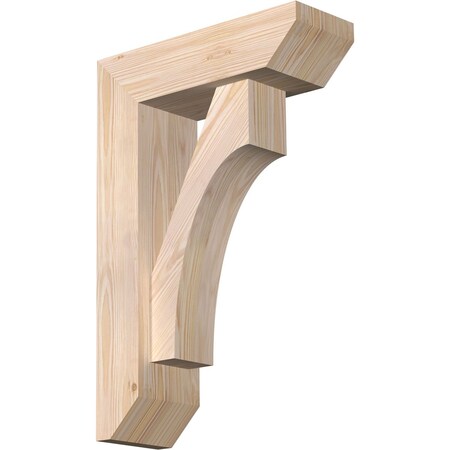 Ekena Millwork Westlake Slat Smooth Bracket w/ Offset Brace, Douglas Fir, 5 1/2"W x 16"D x 24"H BKT0604X16X24WTL06SDF